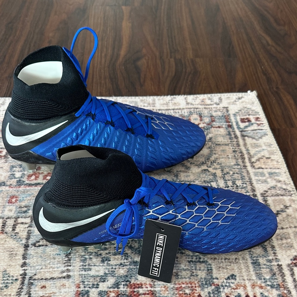 Nike Hypervenom Blue and Black Cleats. Brand New-Never worn. Made in Italy. Rare